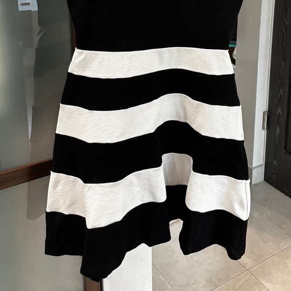 Express Fit & Flare Dress - Black & White XS - Picture 7 of 9
